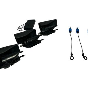 Alternative view of 3x Nash R2 Bite Alarms & Receiver With Bobbins - C23 - PRE LOVED
