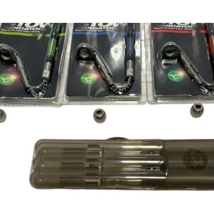 3x Korda Stow Indicators Red Blue Green With Extra Weights And Case - A21 - PRE LOVED - Image 5