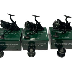 3x Shimano Longcast 5500 XTB with Spare Spools In Box - PRE LOVED