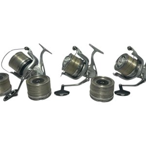 3x Shimano Aero Technium MGS 14000 XSC with Spare Spools - H8 - PRE LOVED