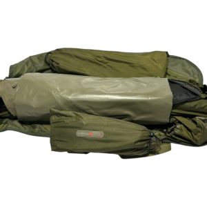 1x Trakker Tempest 100 EV Aquatex Brolly with Ground Sheet, Front Infill Panel, Storm Poles and Skull Cap - GRE131 - PRE LOVED