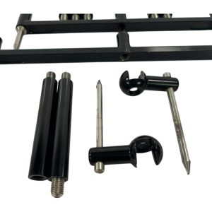 1x Korda Singlez 3 Rod Set Black with Mini Spikes, 5 Uprights, 2 Extensions and 2 Stablisers - 9.5/12'' Buzzbars and 5/7'' Uprights - H6 - PRE LOVED - Image 2