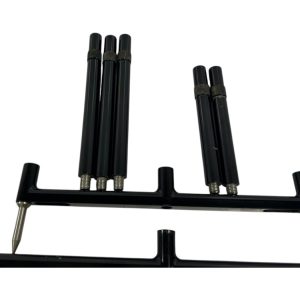 1x Korda Singlez 3 Rod Set Black with Mini Spikes, 5 Uprights, 2 Extensions and 2 Stablisers - 9.5/12'' Buzzbars and 5/7'' Uprights - H6 - PRE LOVED - Image 5