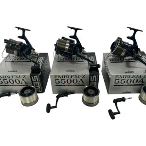 3x Daiwa Emblem-Z Reels with Spare Spools and Handles in BOXES - PRE LOVED