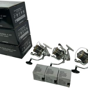 3x Shimano Ultegra Ci4+ 5500 XSC with Spare Spools in Boxes - PRE LOVED