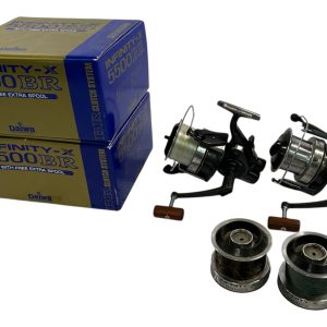 2x Daiwa Infinity X 5500 BR with Spare Spools in Boxes - PRE LOVED