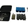 3x Delkim Txi Plus In Blue with Receiver Snags D Loks and Lights in Case - Korda Logo - C24 - PRE LOVED