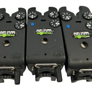 3x Delkim Txi Plus In Blue with Receiver Snags D Loks and Lights in Case - Korda Logo - C24 - PRE LOVED - Image 4