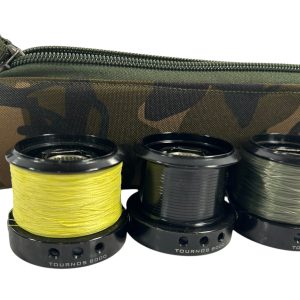 4x Sonik Tournos 8000 Spare Spools in Fox Camolite Spool Case - G19 - PRE LOVED - Image 2