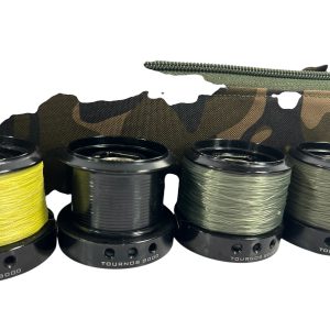 4x Sonik Tournos 8000 Spare Spools in Fox Camolite Spool Case - G19 - PRE LOVED - Image 3