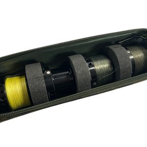 4x Sonik Tournos 8000 Spare Spools in Fox Camolite Spool Case - G19 - PRE LOVED - Image 5