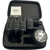 3x Sonik SKS2 Alarms with Receiver, Bivvy Light in Case/Box - U105 - PRE LOVED