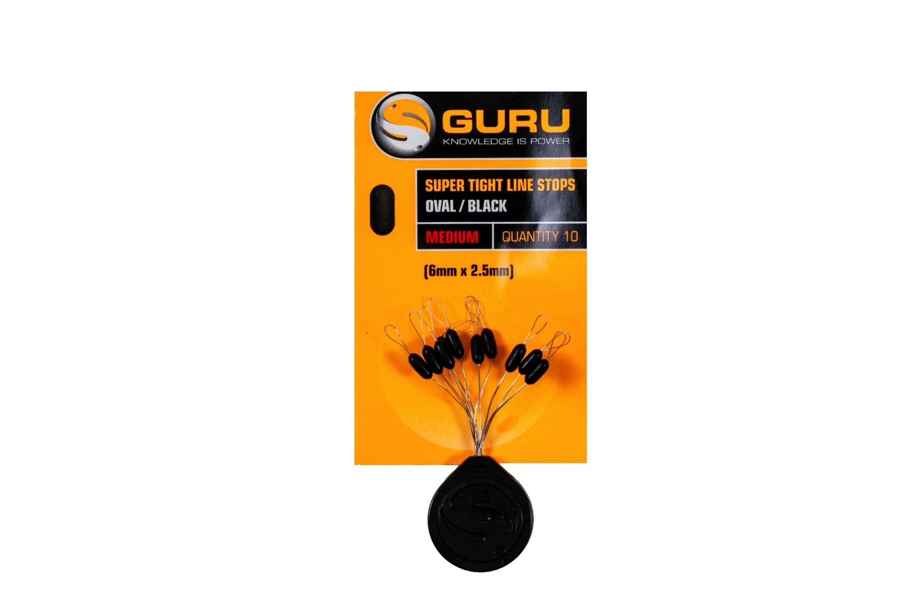 Guru Super Tight Line Stops Oval Black - Image 2