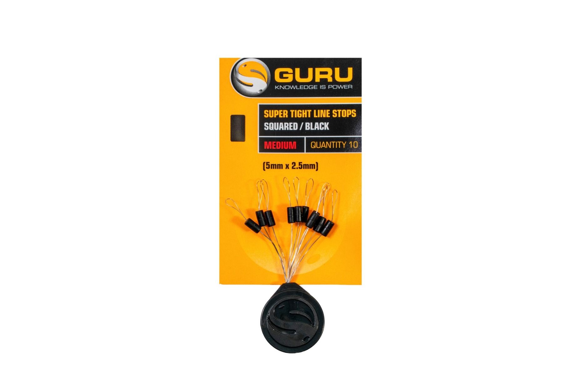 Guru Super Tight Line Stops Squared Black - Image 3