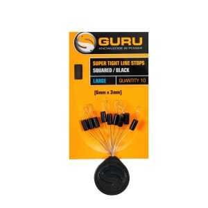 Guru Super Tight Line Stops Squared Black - Image 2