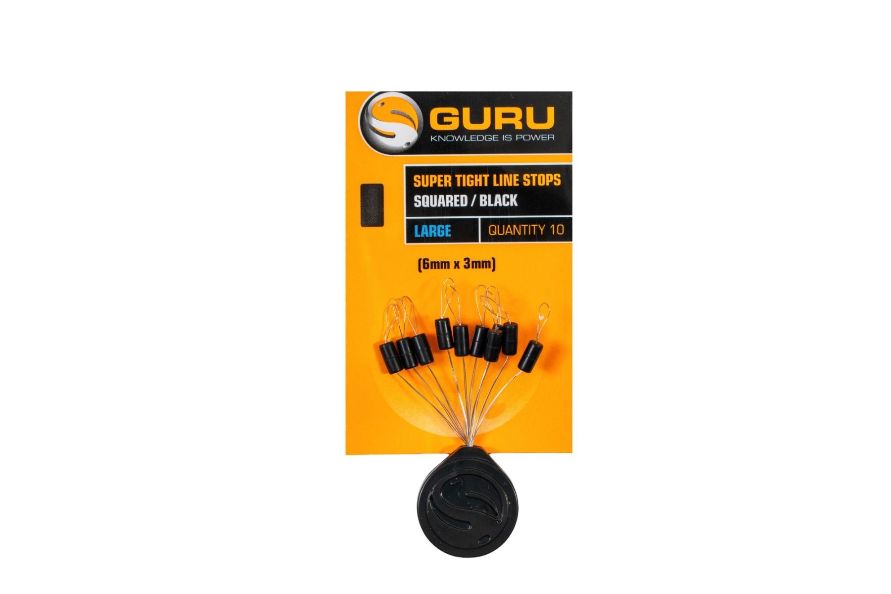 Guru Super Tight Line Stops Squared Black - Image 2