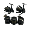 2x ESP Onyx Compact Reels with 3 Spare Spools  - D23 - PRE LOVED