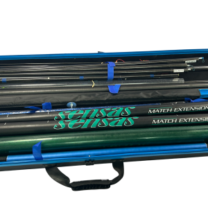 1x Sensas 964 13m Power Match Pole and 11 Top Kits in Map XL Protection Case - WHI117 - PRE LOVED
