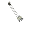 3x ESP Barrel Bobbins with Chain and Hockey Stick - White - F16 - PRE LOVED