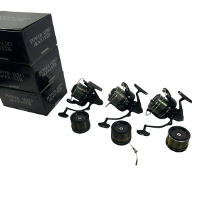 3x Shimano Power Aero  14000 XTB with Spare Spools - F - PRE LOVED