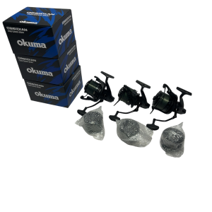 3x Okuma Obsidian with Boxes and Spare Spools - J - PRE LOVED