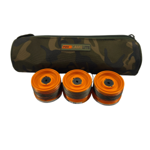 3x MV Spools Bright Orange for MGS 14000XTD in Camolite Spool Case - F3 - PRE LOVED