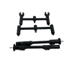 2x Fox Black Label QR 3 Rod Buzzbars with Sticks and Stage Stands with 2 ESap Butt Grips - D23 - PRE LOVED