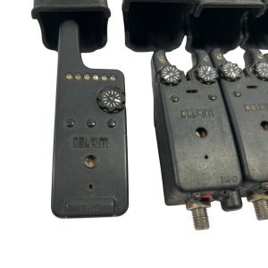 Alternative view of 3x Delkim Txi D with Receiver and Snags - R/W/B - J21 - PRE LOVED