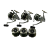 3x Shimano Aero Technium MGS 10000 XSA with Spare Spools - E2 - PRE LOVED