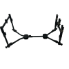 1x Fox Black Label 3 Rod Pod with Original P1 Butt Rests - G17 - PRE LOVED