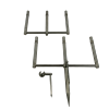 1x Korda Singlez Stainless 3 Rod Set with Stabilisers 6.5Inch Uprights - Only One Spike - S112 - PRE LOVED