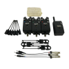 3x Delkim Txi Plus with Receiver Snag Ears and Slim Lights - R/B/G (One Slim Light Faulty) - I4 - PRE LOVED