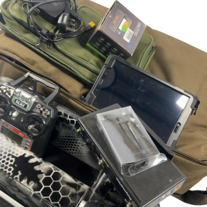 Alternative view of 1x Carp Lounge RT4 V3 Camo Bait Boat with Samsung Tablet, Raymarine, Autopilot, Bag and Tripod - WHI112 - PRE LOVED