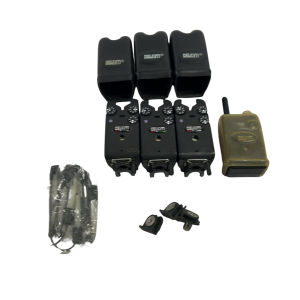3x Delkim Txi Plus Alarms with Receiver and Slim Lights and D Locks - Purple - F15 - PRE LOVED