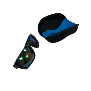1x Costa Sunglasses Del Mar Hamlin Polarised Lenses. - Black Frames,Mirrored Blue Polarised Lenses,Original Hard Case,As New. - A20 - PRE LOVED