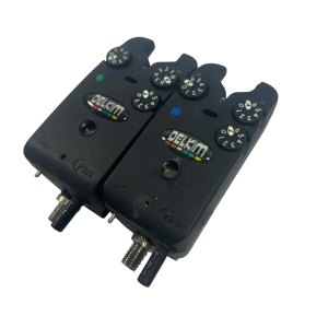 Alternative view of 2x Delkim TXI Plus Alarms - Green/Blue - A13 - PRE LOVED