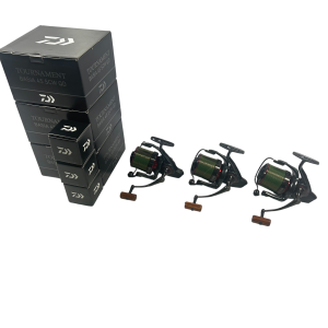 3x Daiwa Basia 20 Tournament 45 SCW 5000C QD Reels with Spare Spools in Boxes - D - PRE LOVED