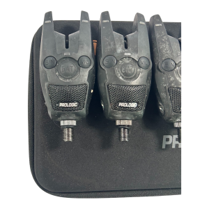 Alternative view of 3x Prologic Bat+ Alarms with Receiver in Case - G8 - PRE LOVED