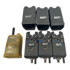 3x Delkim Txi Plus Alarms And Receiver Blue - D6 - PRE LOVED